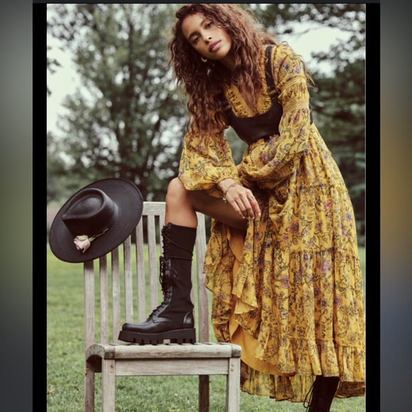 Free People Cassis Print Chiffon Dress - Picture 3 of 4